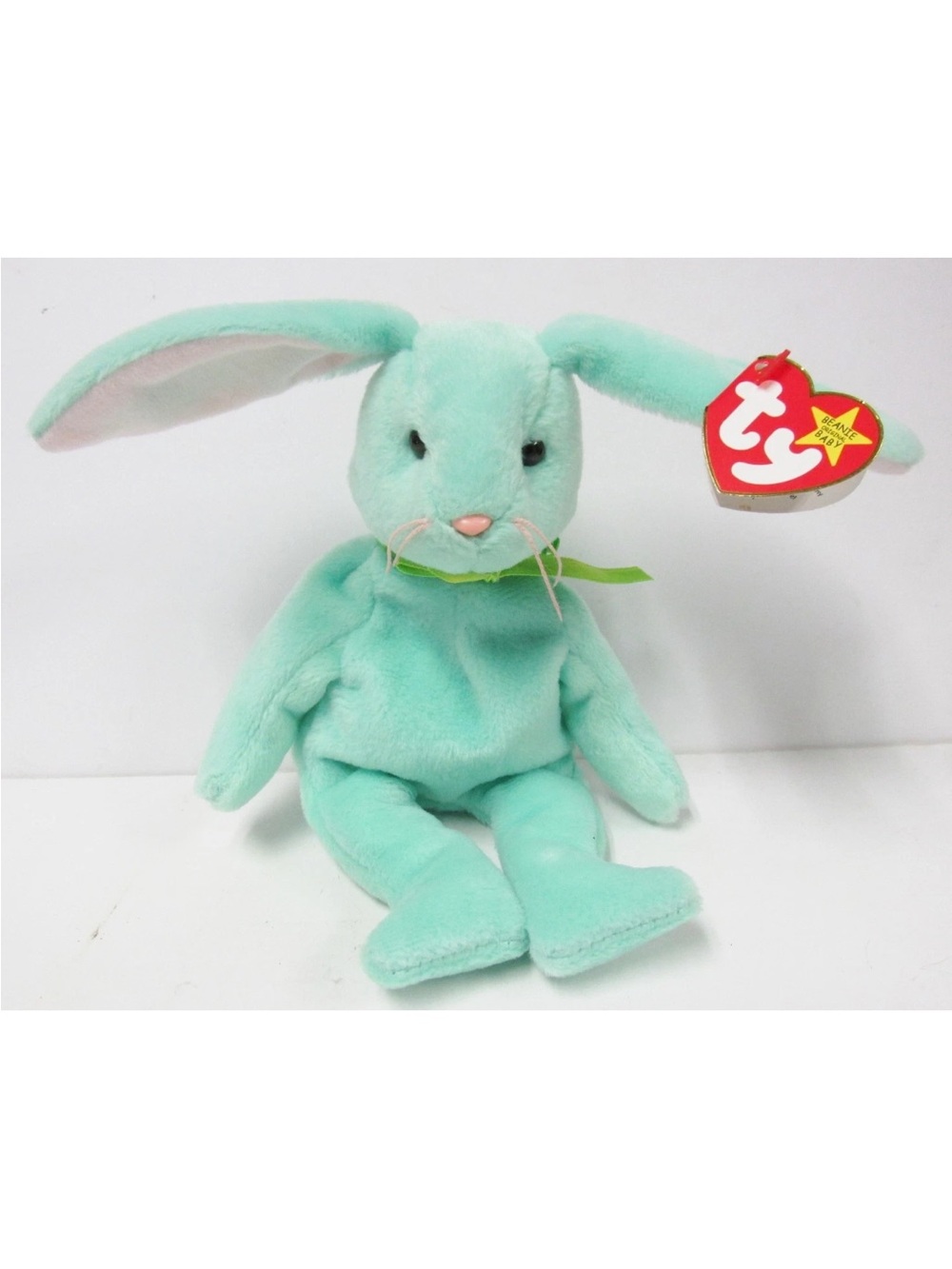 TY Beanie Baby Hippity Plush Bunny - Mint Green